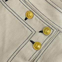 Pre Owned Chanel Beige Cotton Skirt Size 44