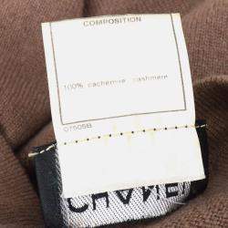 Pre Owned Chanel Ensemble Cardigan Brown Knit Top Size 42