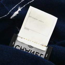 Pre Owned Chanel Sweater Navy Knit Top Size 34