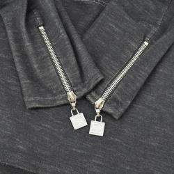 Pre Owned Chanel Sport Line Long Sleeve Top Gray 03A #38