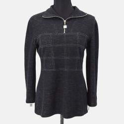 Pre Owned Chanel Sport Line Long Sleeve Top Gray 03A #38