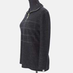 Pre Owned Chanel Sport Line Long Sleeve Top Gray 03A #38