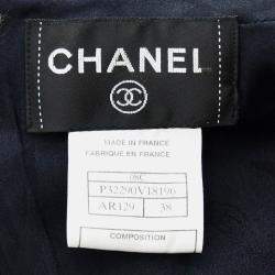 مملوكة مسبقًا Chanel Sleeveless Dress Navy 08C #38