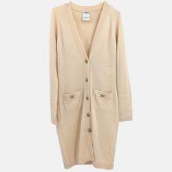 Pre Owned Chanel Cardigan Beige Size 36