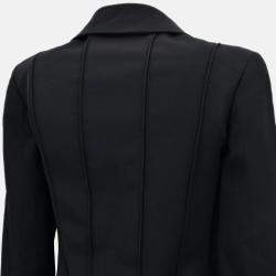 Pre Owned Chanel Single Breasted Jacket Black Size 34