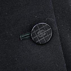 Pre Owned Chanel Single Breasted Jacket Black Size 34