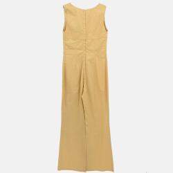 Pre Owned Chanel Sleeveless jumpsuit Yellow Size 38