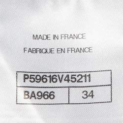 مملوكة مسبقًا جاكيت شانيل قطني بيج بسحاب وظيفي صغير