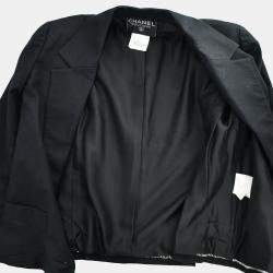 Pre Owned Chanel Setup Suit Jacket Skirt Black 98S #36