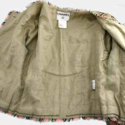 مملوكة مسبقًا جاكيت بدون ياقة بأزرار أمامية شانيل بيج #34