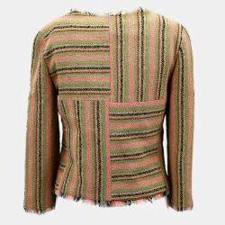 مملوكة مسبقًا جاكيت بدون ياقة بأزرار أمامية شانيل بيج #34