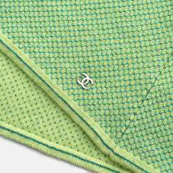 Pre Owned Chanel Ensemble Cardigan Short Sleeve Top Green #42