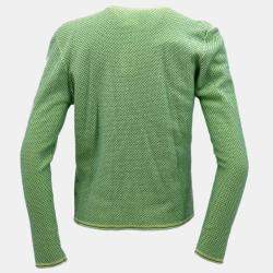 Pre Owned Chanel Ensemble Cardigan Short Sleeve Top Green #42