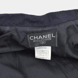 مملوكة مسبقًا Chanel Single Breasted Jacket Black 98C #38