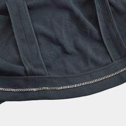 Pre Owned Chanel Single Breasted Jacket Gray 98C #44
