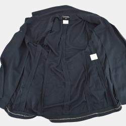 Pre Owned Chanel Single Breasted Jacket Gray 98C #44