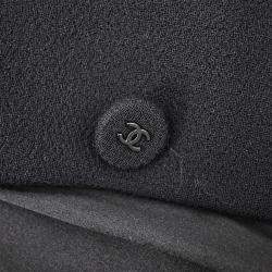 Pre Owned جاكيت شانيل أسود ذو زر واحد أمامي