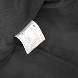 Pre Owned جاكيت شانيل أسود ذو زر واحد أمامي