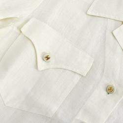 Pre Owned Chanel Short Sleeve Shirt White 