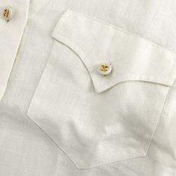 Pre Owned Chanel Short Sleeve Shirt White 