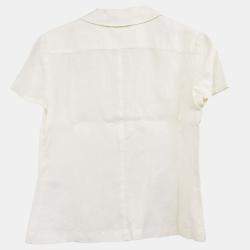 Pre Owned Chanel Short Sleeve Shirt White 