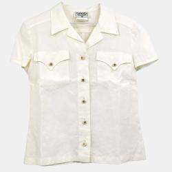 Pre Owned Chanel Short Sleeve Shirt White 