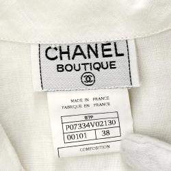 Pre Owned Chanel Short Sleeve Shirt White 