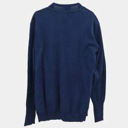 Pre Owned Chanel Ensemble Cardigan Top Navy 