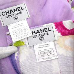 Pre Owned Chanel Setup Suit Jacket Sleeveless Camisole Dress Purple #38