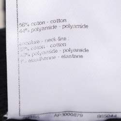 Pre Owned بلوزة شانيل ريب محبوك أسود/أبيض مقاس متوسط (ميديوم)