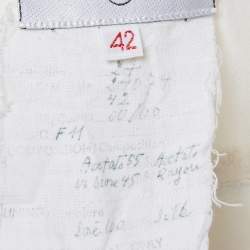 Pre Owned Chanel Vintage Off-White Crepe Sleeveless Jumpsuit L