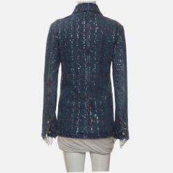 Pre Owned Chanel Sequin Pocket Denim Jacket