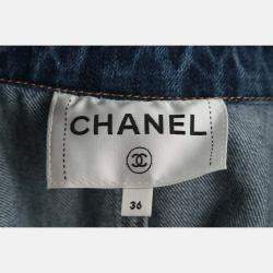 Pre Owned Chanel Sequin Pocket Denim Jacket