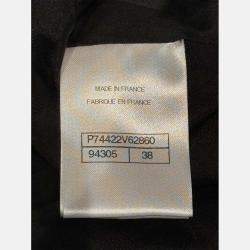 مملوكة مسبقًا Chanel 23P Metallic Stripe Dungaree Dress M