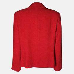 Pre Owned Chanel 98A Red Tweed Jacket M