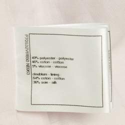 Pre Owned Chanel Pink/Green Tweed Double Breasted Sleeveless Jacket S