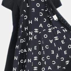 Pre Owned Chanel Black Wool Dress Women Size 34