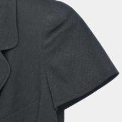 Pre Owned Chanel Black Wool Dress Women Size 34