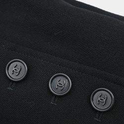 Pre Owned جاكيت شانيل أسود بزرار واحد كبير الحجم