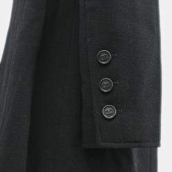 Pre Owned جاكيت شانيل أسود بزرار واحد كبير الحجم