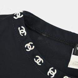 مملوكة مسبقًا Chanel Short Sleeve T-shirt Top Black Size S