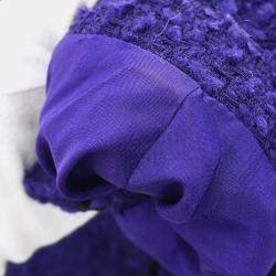 Pre Owned Chanel Setup Suit Jacket Skirt Purple Size M