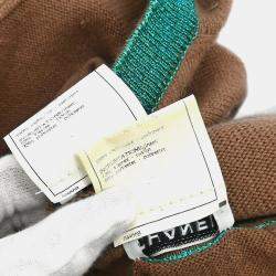 Pre Owned كاردينان شانيل بني مجموعة كارديغان توب #44