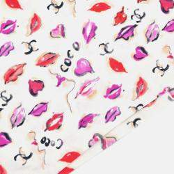 مملوكة مسبقًا توب شانيل أحمر شفاه مقطوع بلا أكمام أبيض #42