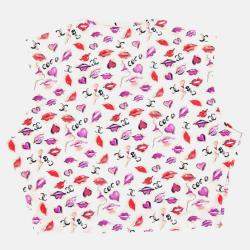 مملوكة مسبقًا توب شانيل أحمر شفاه مقطوع بلا أكمام أبيض #42