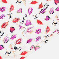 مملوكة مسبقًا توب ش�انيل أحمر شفاه مقطوع بلا أكمام أبيض #42