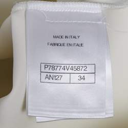 Pre Owned Chanel Cream Jersey Hooded One Piece Swimsuit S  