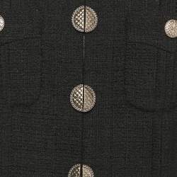 Pre Owned جاكيت شانيل بسحاب تويد أسود مقاس متوسط