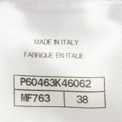 Pre Owned Chanel White Cotton Terry Button Detail Mini Dress M