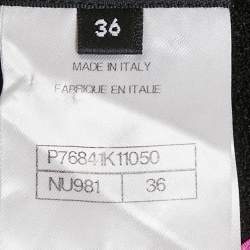 Pre Owned Chanel Black Knit Logo Mini Dress S